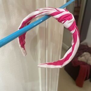 Jcrew factory fuscia and white striped headband